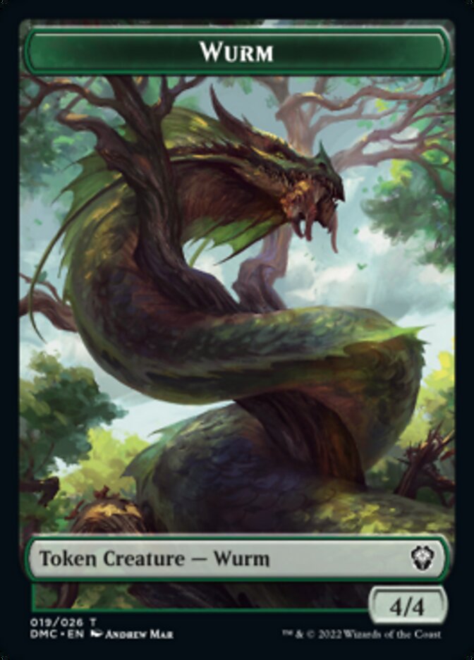 Wurm Token [Dominaria United Commander Tokens] | Cracking-Singles