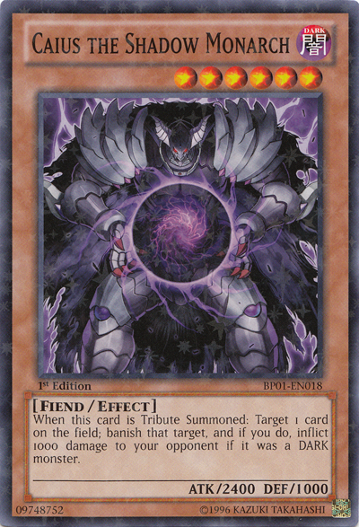 Caius the Shadow Monarch [BP01-EN018] Starfoil Rare | Cracking-Singles