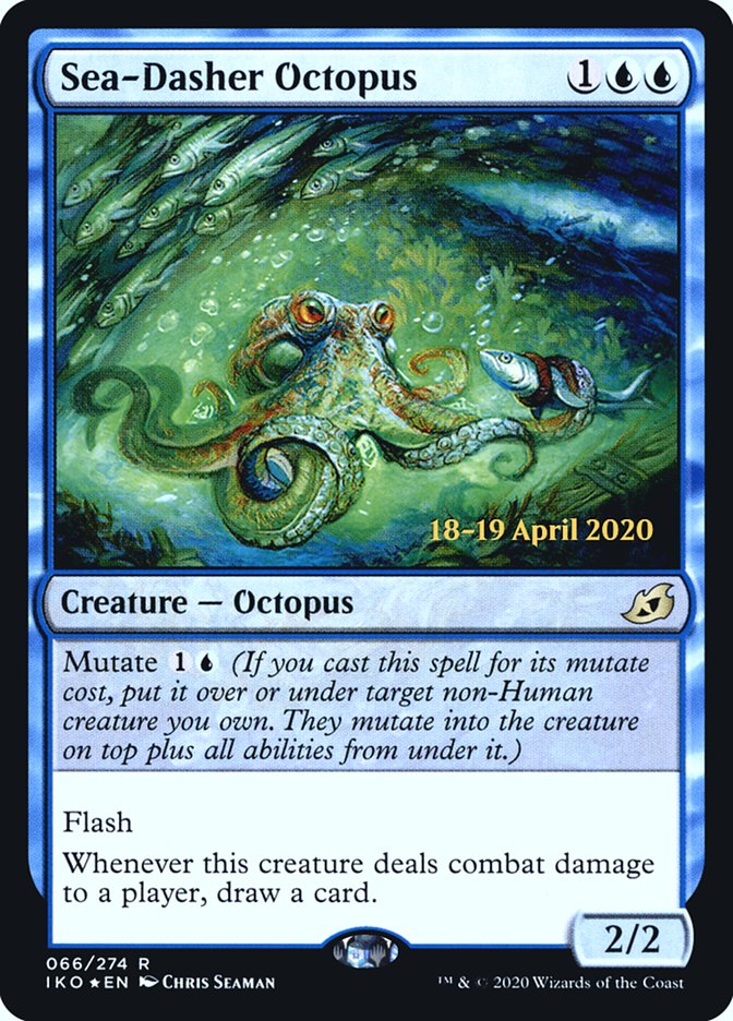 Sea-Dasher Octopus  [Ikoria: Lair of Behemoths Prerelease Promos] | Cracking-Singles