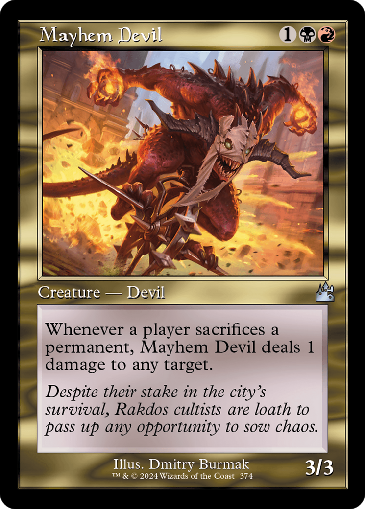 Mayhem Devil (Retro Frame) [Ravnica Remastered] | Cracking-Singles