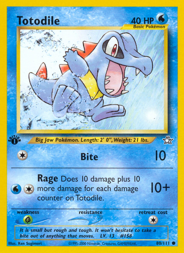 Totodile (80/111) [Neo Genesis 1st Edition] | Cracking-Singles