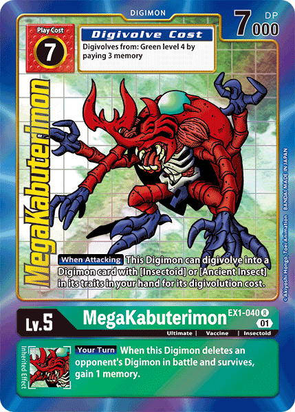 MegaKabuterimon [EX1-040] (Alternate Art) [Classic Collection] | Cracking-Singles