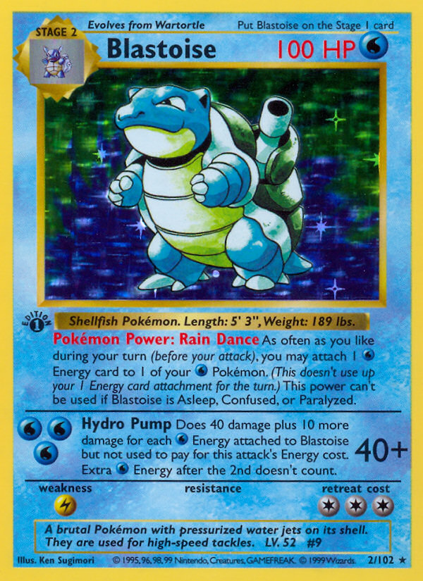 Blastoise (2/102) (Shadowless) [Base Set 1st Edition] | Cracking-Singles