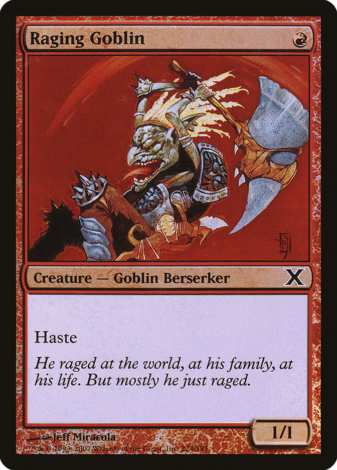 Raging Goblin (Premium Foil) [Tenth Edition] | Cracking-Singles