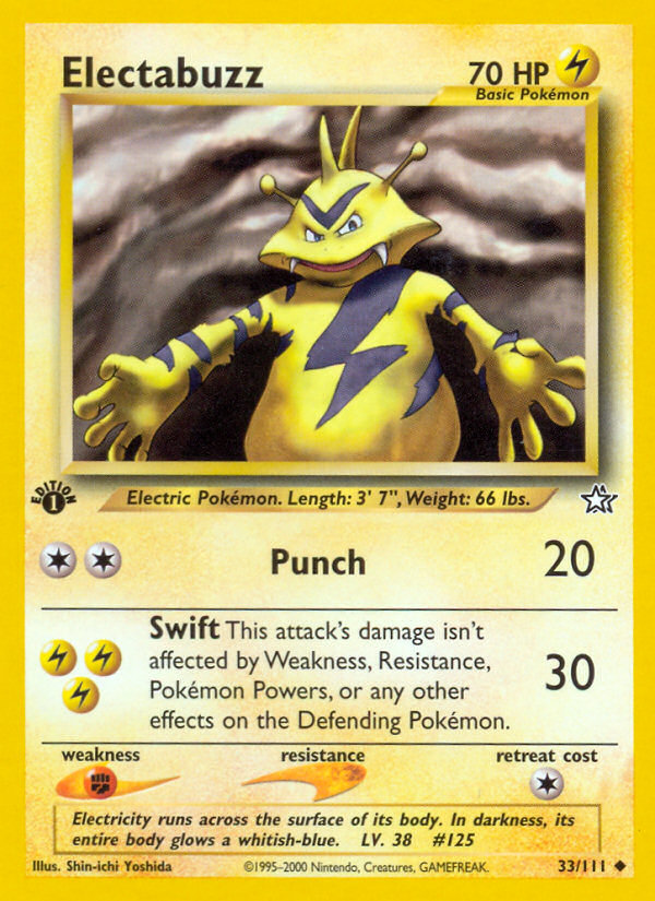 Electabuzz (33/111) [Neo Genesis 1st Edition] | Cracking-Singles