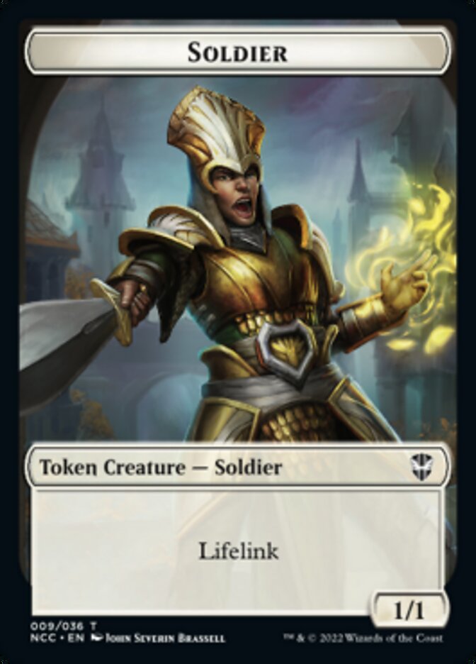 Soldier // Cat Beast Double-sided Token [Streets of New Capenna Commander Tokens] | Cracking-Singles