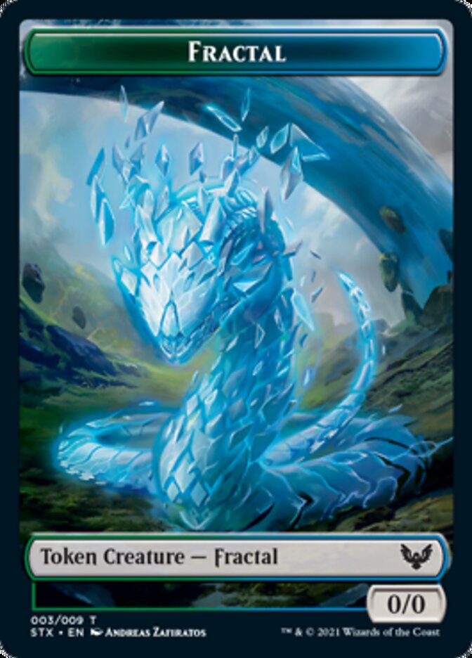 Fractal Token [Strixhaven: School of Mages Tokens] | Cracking-Singles