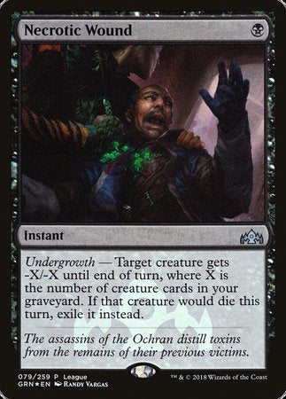 Necrotic Wound [Guilds of Ravnica Promos] | Cracking-Singles