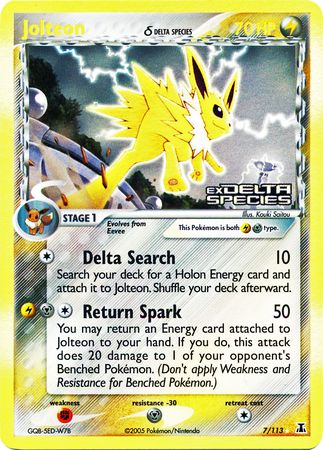 Jolteon (7/113) (Delta Species) (Stamped) [EX: Delta Species] | Cracking-Singles