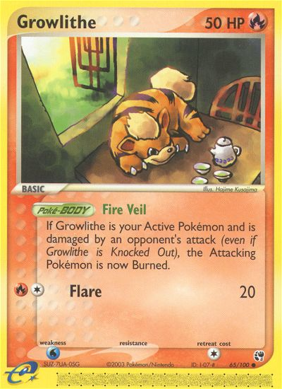 Growlithe (65/100) [EX: Sandstorm] | Cracking-Singles