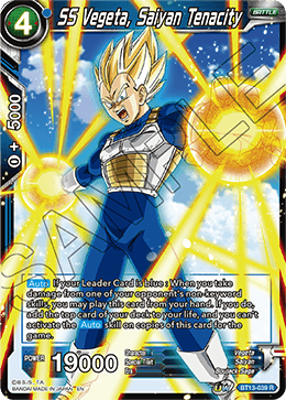 SS Vegeta, Saiyan Tenacity (Rare) [BT13-039] | Cracking-Singles