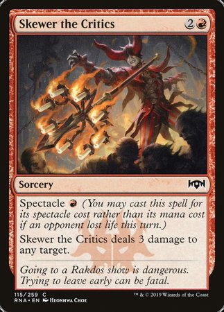 Skewer the Critics [Ravnica Allegiance] | Cracking-Singles