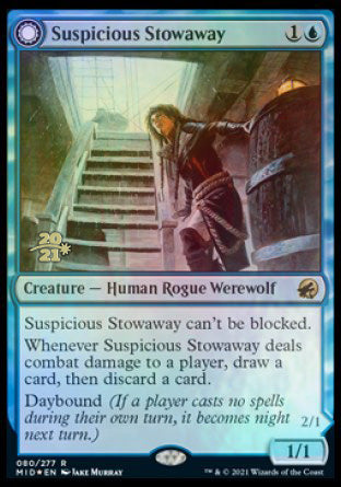 Suspicious Stowaway // Seafaring Werewolf [Innistrad: Midnight Hunt Prerelease Promos] | Cracking-Singles