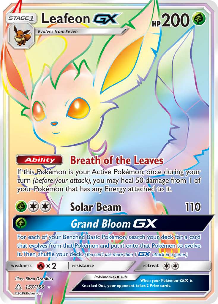 Leafeon GX (157/156) [Sun & Moon: Ultra Prism] | Cracking-Singles