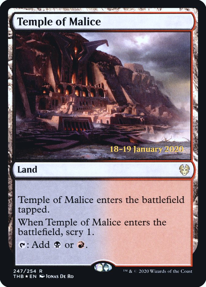 Temple of Malice [Theros Beyond Death Prerelease Promos] | Cracking-Singles