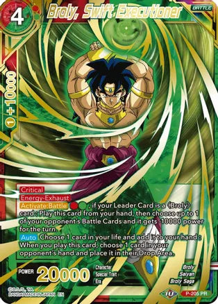 Broly, Swift Executioner (Gold Stamped) [P-205] | Cracking-Singles