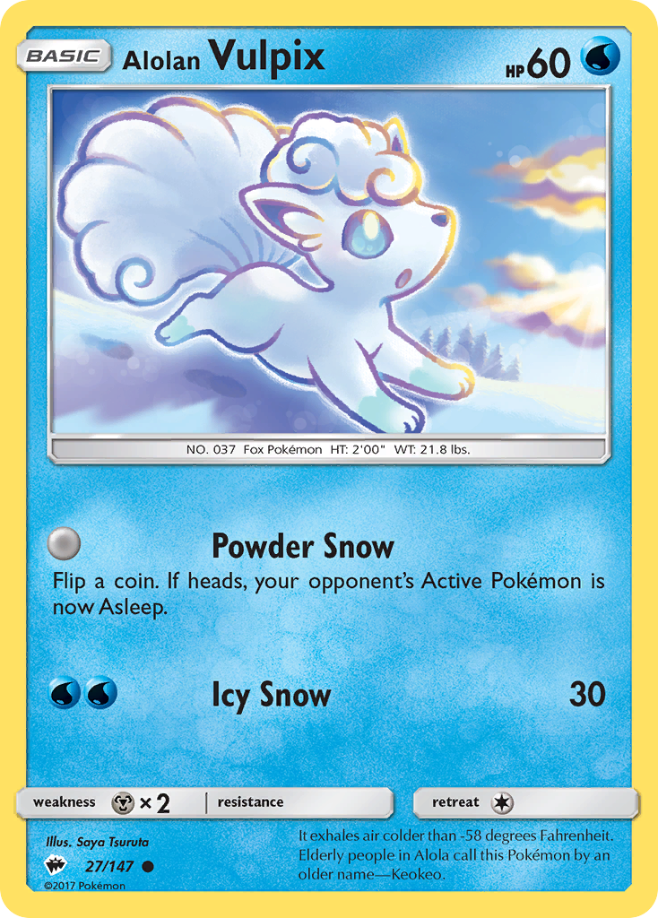 Alolan Vulpix (27/147) [Sun & Moon: Burning Shadows] | Cracking-Singles