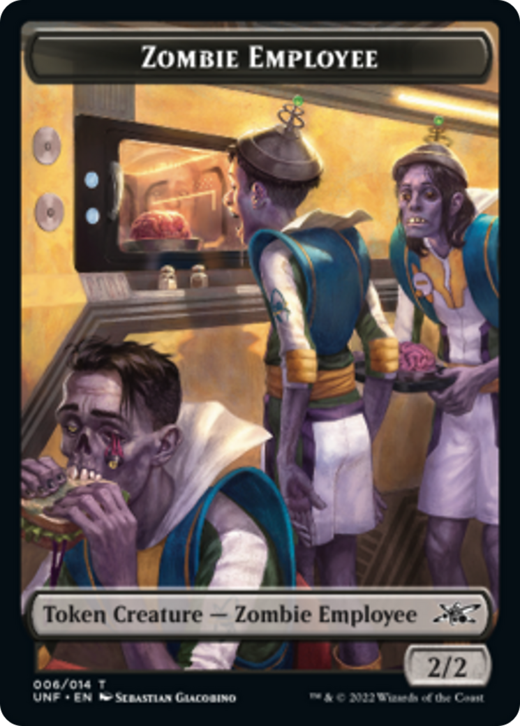 Zombie Employee // Balloon Double-sided Token [Unfinity Tokens] | Cracking-Singles