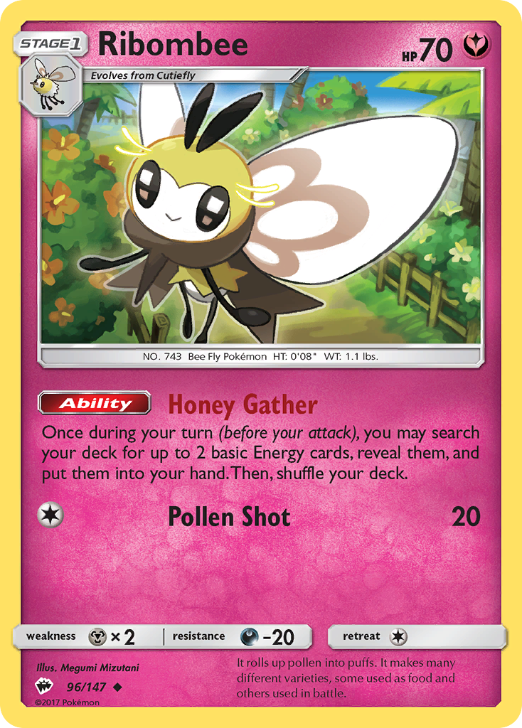 Ribombee (96/147) [Sun & Moon: Burning Shadows] | Cracking-Singles