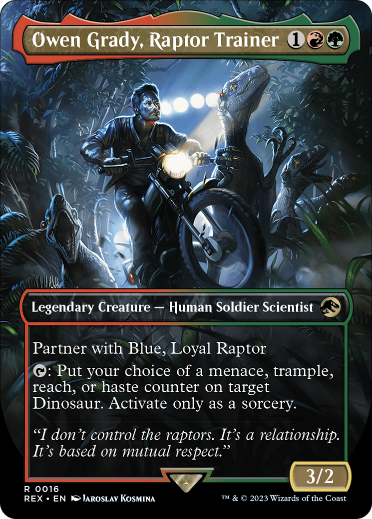 Owen Grady, Raptor Trainer (Borderless) [Jurassic World Collection] | Cracking-Singles