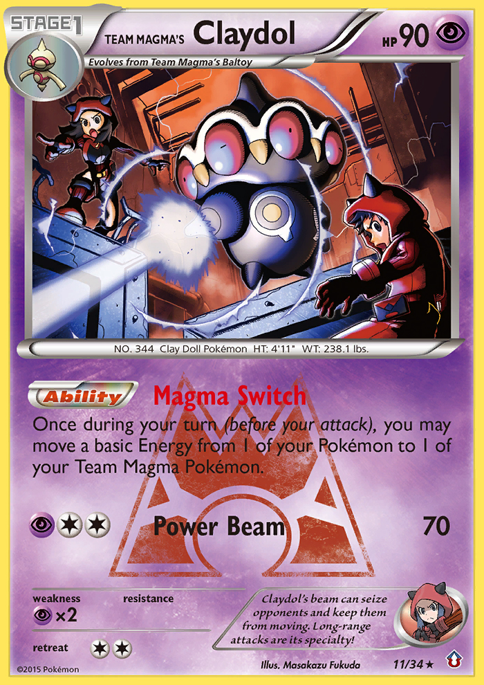 Team Magma's Claydol (11/34) [XY: Double Crisis] | Cracking-Singles