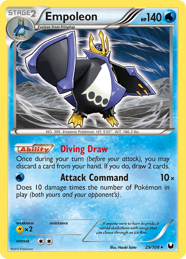 Empoleon (29/108) (Battle Arena Deck Exclusive) (Theme Deck Exclusive) [Black & White: Dark Explorers] | Cracking-Singles