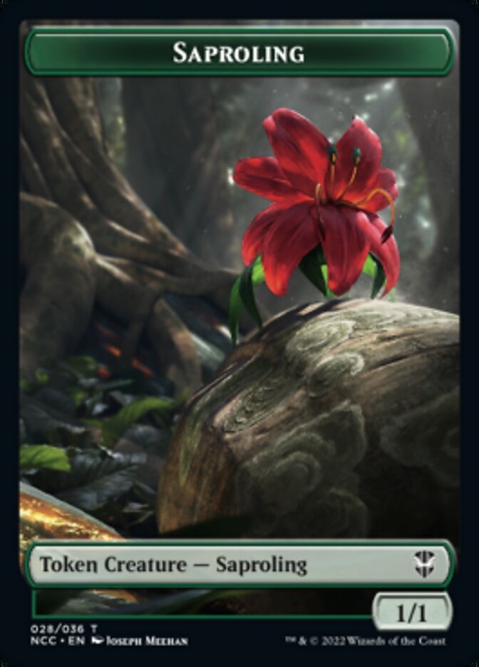 Beast // Saproling Double-sided Token [Streets of New Capenna Commander Tokens] | Cracking-Singles