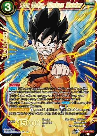 Son Goku, Nimbus Master (Gold Stamped) [DB3-003] | Cracking-Singles