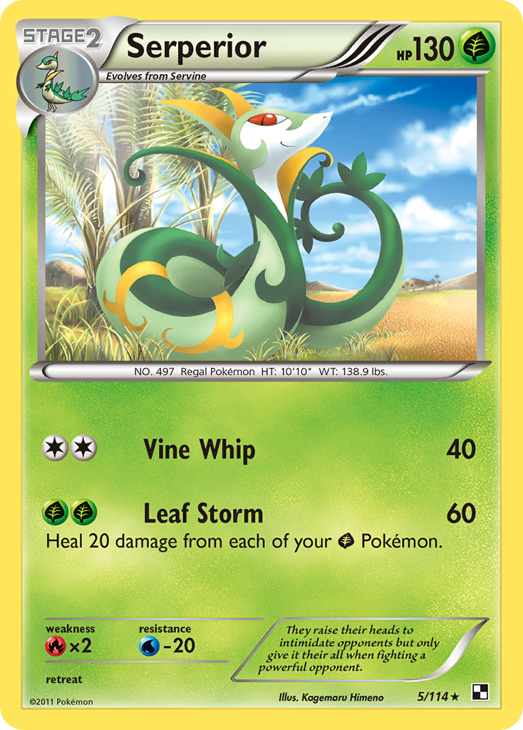 Serperior (5/114) (Green Tornado) (Theme Deck Exclusive) [Black & White: Base Set] | Cracking-Singles