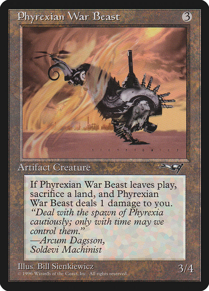 Phyrexian War Beast (Signature on Right) [Alliances] | Cracking-Singles