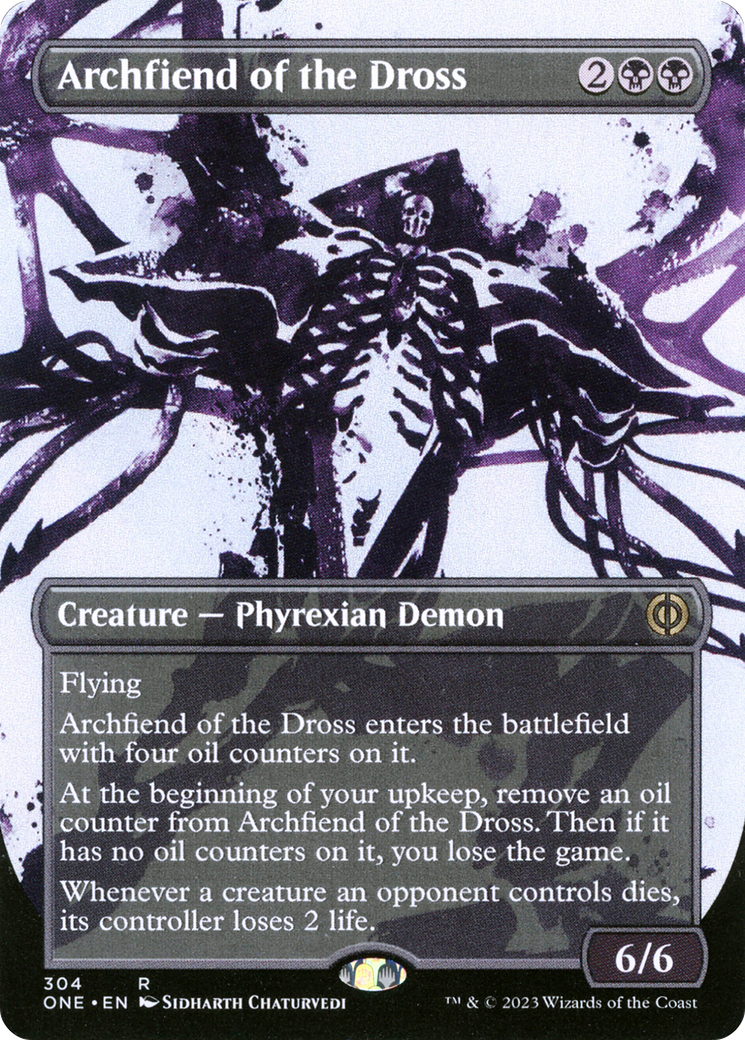 Archfiend of the Dross (Borderless Ichor) [Phyrexia: All Will Be One] | Cracking-Singles