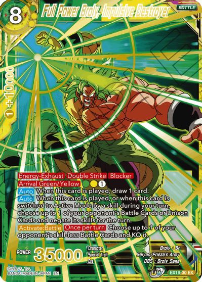 Full Power Broly, Impulsive Destroyer [EX19-30] | Cracking-Singles