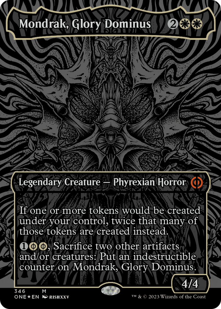 Mondrak, Glory Dominus (Oil Slick Raised Foil) [Phyrexia: All Will Be One] | Cracking-Singles