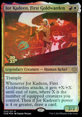 Jor Kadeen, First Goldwarden [Phyrexia: All Will Be One Prerelease Promos] | Cracking-Singles