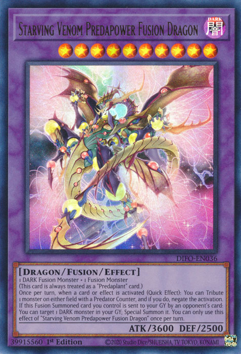 Starving Venom Predapower Fusion Dragon [DIFO-EN036] Ultra Rare | Cracking-Singles