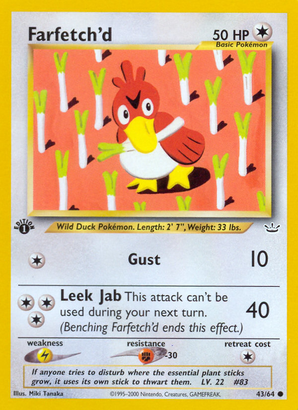 Farfetch'd (43/64) [Neo Revelation 1st Edition] | Cracking-Singles