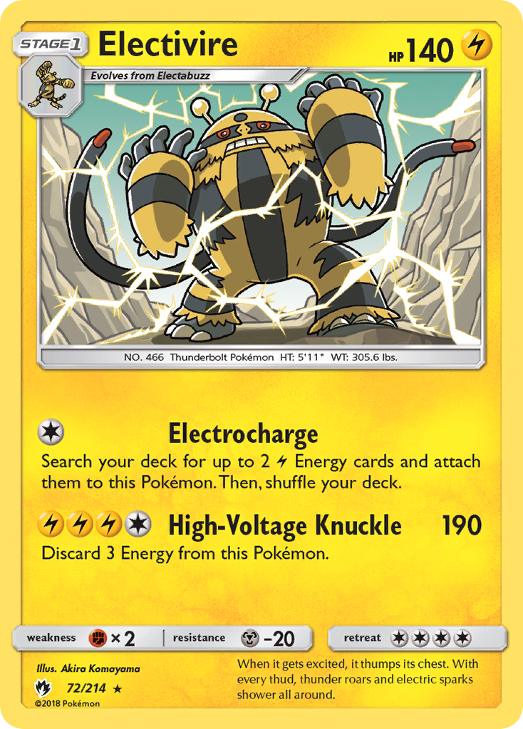 Electivire (72/214) [Sun & Moon: Lost Thunder] | Cracking-Singles