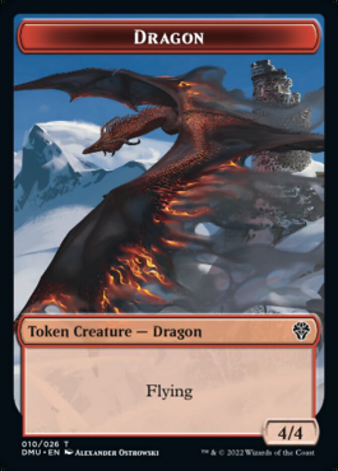 Saproling // Dragon Double-sided Token [Dominaria United Tokens] | Cracking-Singles