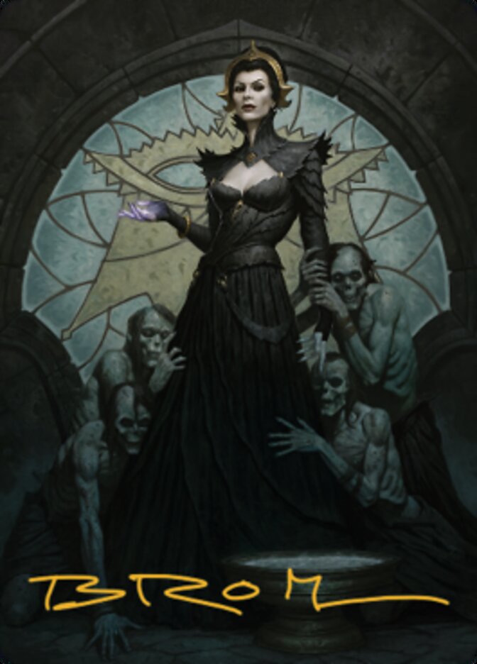 Liliana of the Veil Art Card (Gold-Stamped Signature) [Dominaria United Art Series] | Cracking-Singles