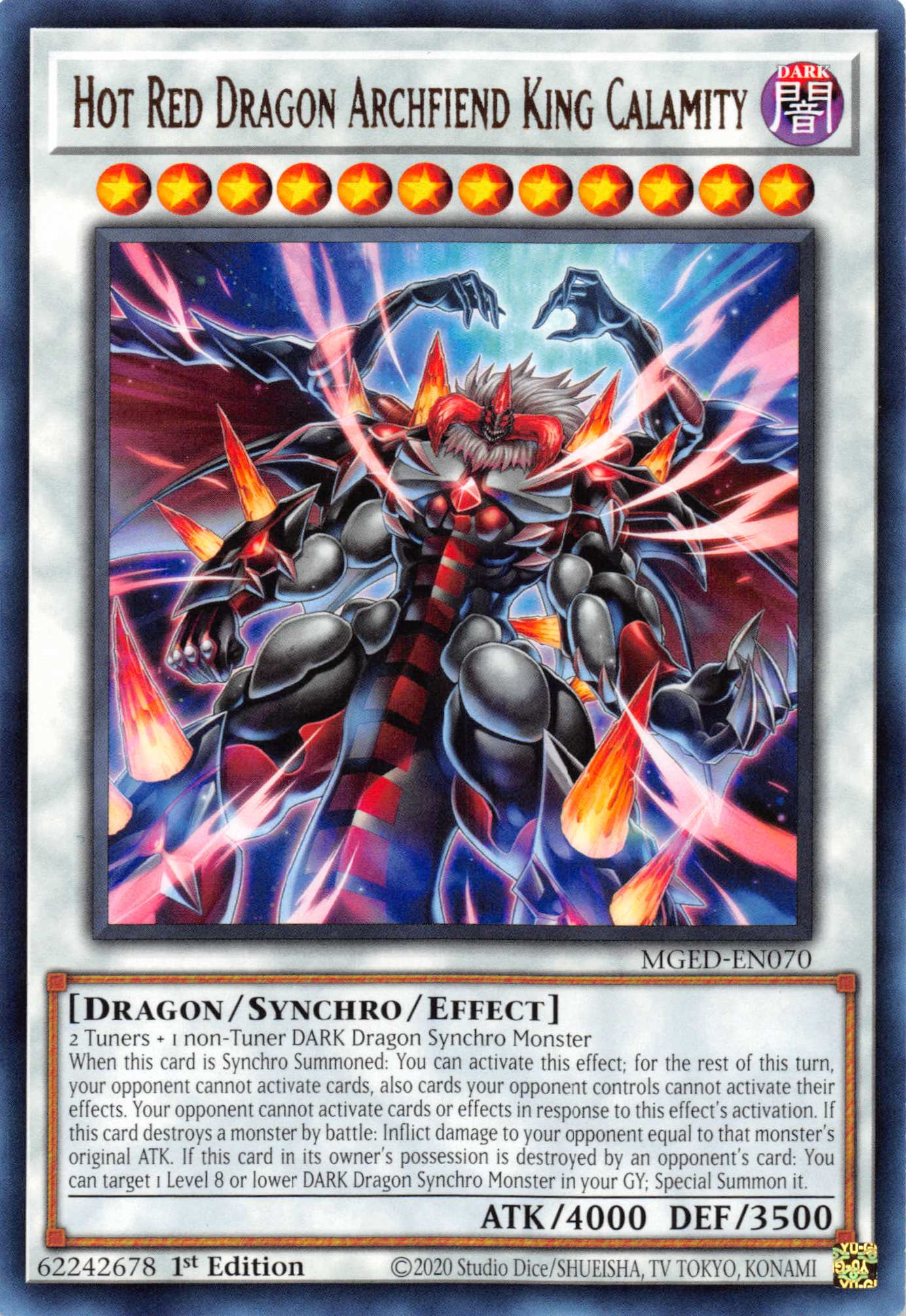 Hot Red Dragon Archfiend King Calamity [MGED-EN070] Rare | Cracking-Singles