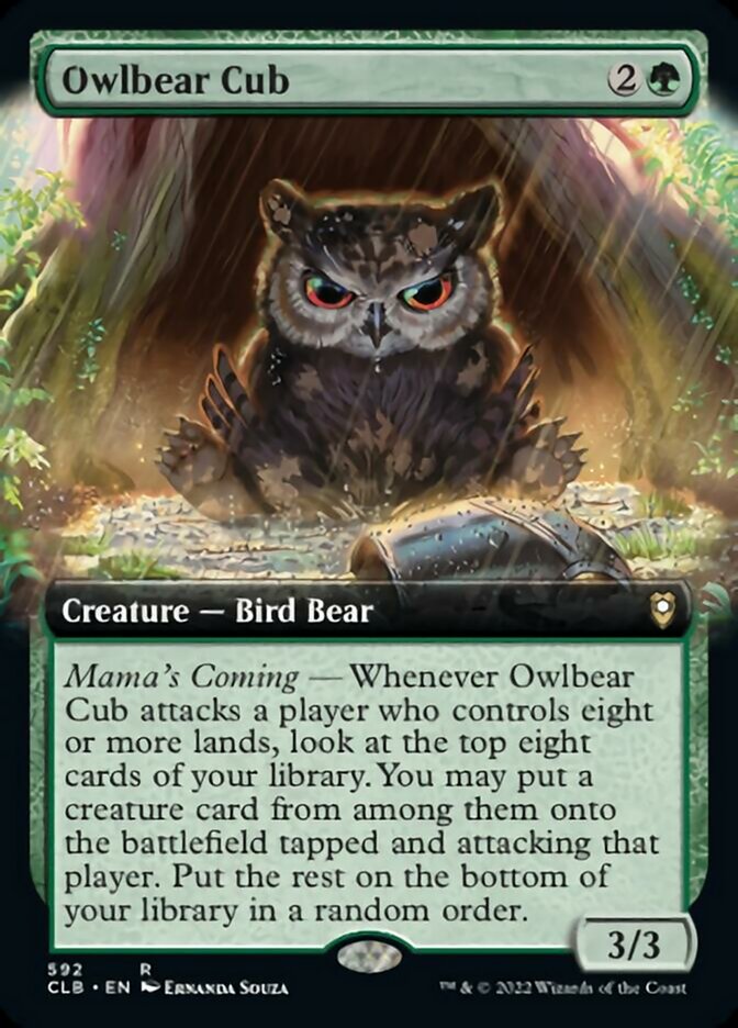 Owlbear Cub (Extended Art) [Commander Legends: Battle for Baldur's Gate] | Cracking-Singles