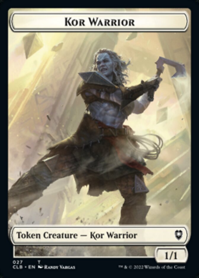 Kor Warrior // Angel Warrior Double-sided Token [Commander Legends: Battle for Baldur's Gate Tokens] | Cracking-Singles