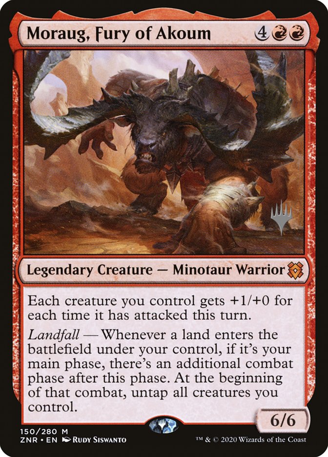 Moraug, Fury of Akoum (Promo Pack) [Zendikar Rising Promos] | Cracking-Singles