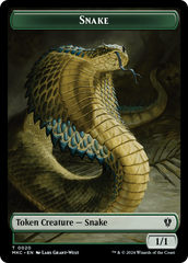 Snake // Morph Double-Sided Token [Murders at Karlov Manor Commander Tokens] | Cracking-Singles