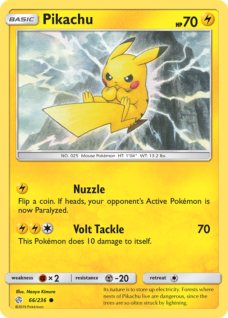 Pikachu (66/236) [Sun & Moon: Cosmic Eclipse] | Cracking-Singles