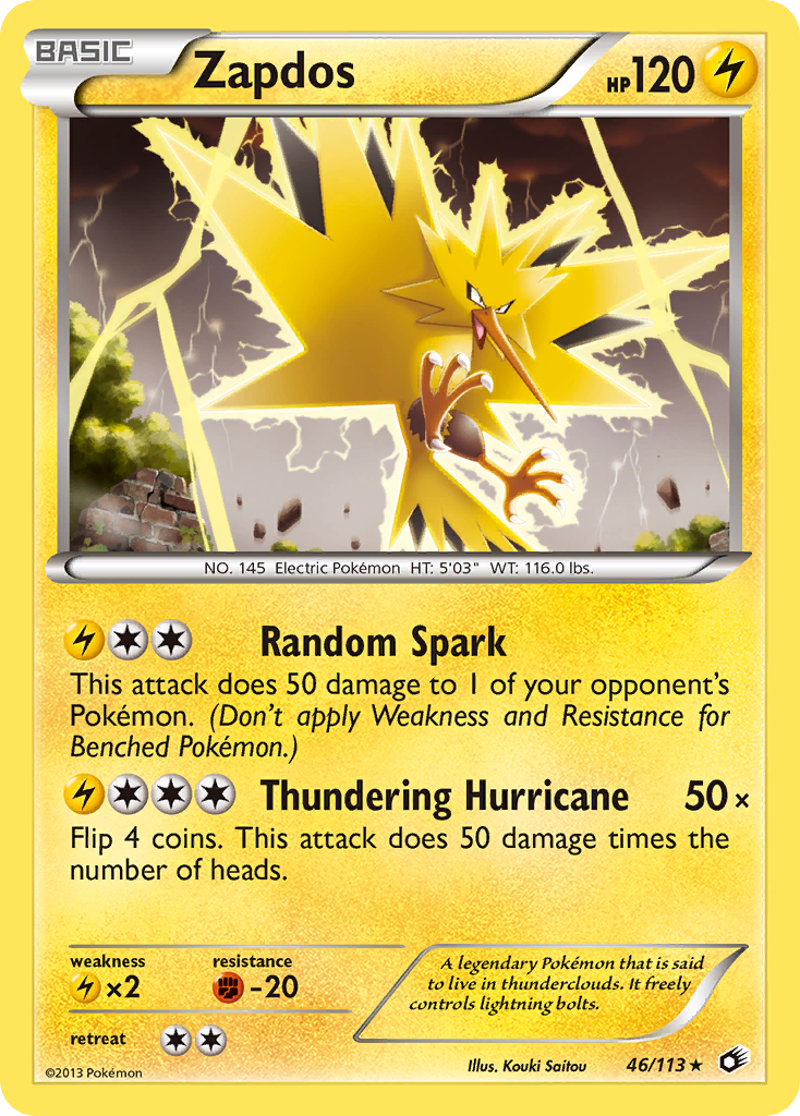 Zapdos (46/113) (Theme Deck Exclusive) [Black & White: Legendary Treasures] | Cracking-Singles