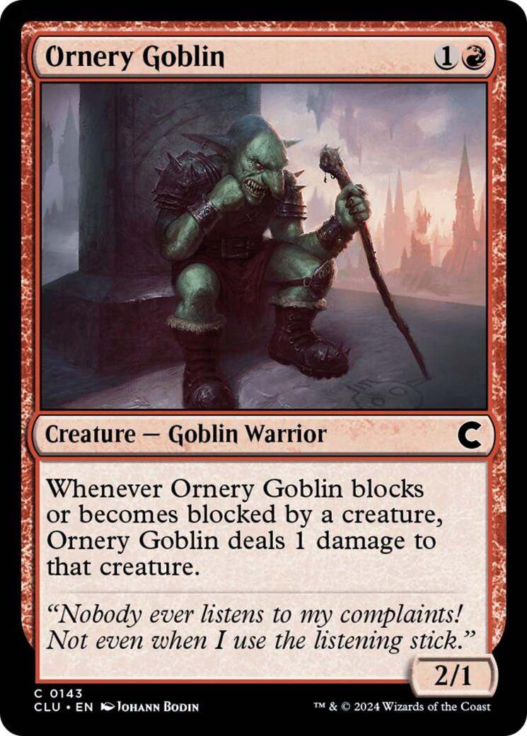 Ornery Goblin [Ravnica: Clue Edition] | Cracking-Singles