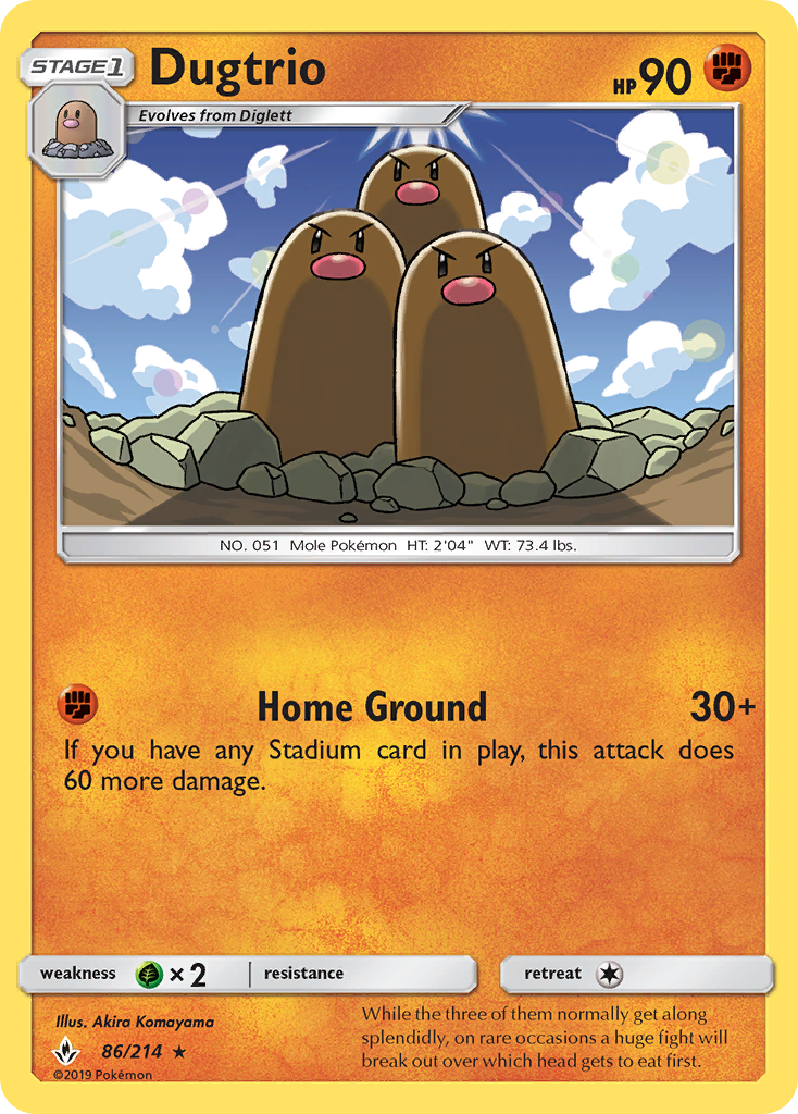 Dugtrio (86/214) [Sun & Moon: Unbroken Bonds] | Cracking-Singles