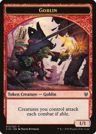 Goblin // Zombie Double-sided Token [Commander 2016 Tokens] | Cracking-Singles