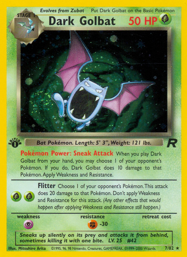 Dark Golbat (7/82) [Team Rocket 1st Edition] | Cracking-Singles